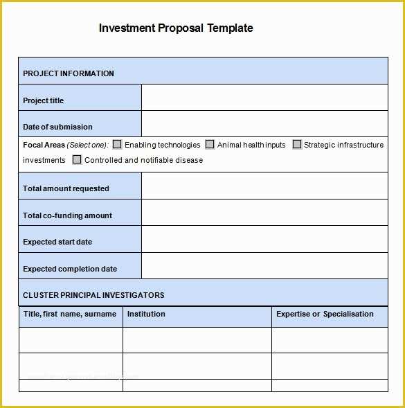 Free Project Proposal Templates for Word Of 18 Investment Proposal Templates Word Pdf Pages