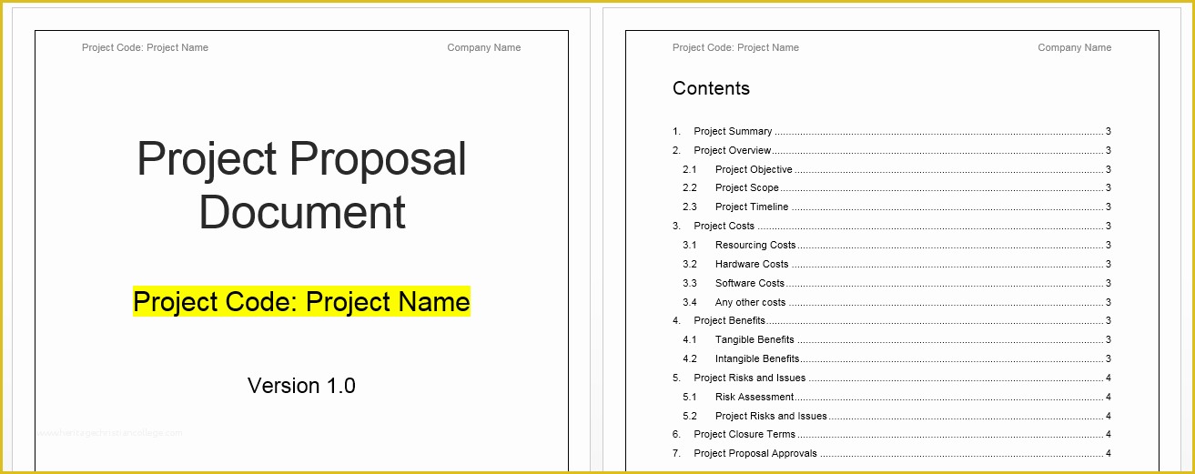 Free Project Proposal Templates for Word Of Project Proposal Template Free Project Management Templates