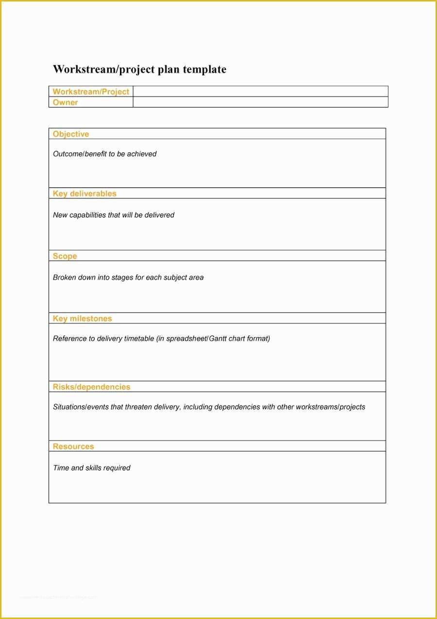 Free Project Templates Of 48 Professional Project Plan Templates [excel Word Pdf