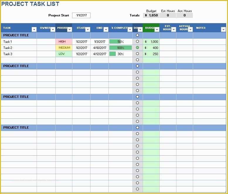 Free Project Templates Of 7 Free Sample Project to Do List Templates Printable Samples