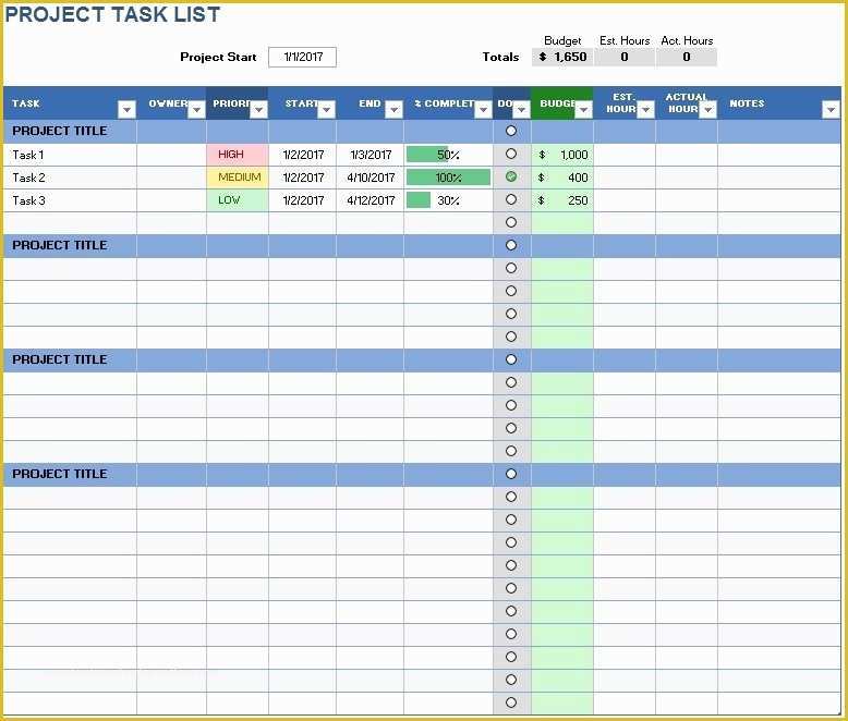 Free Project Templates Of 7 Free Sample Project to Do List Templates Printable Samples