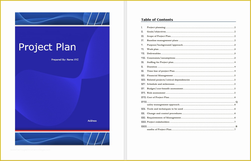 Free Project Templates Of Project Plan Template – Microsoft Word Templates