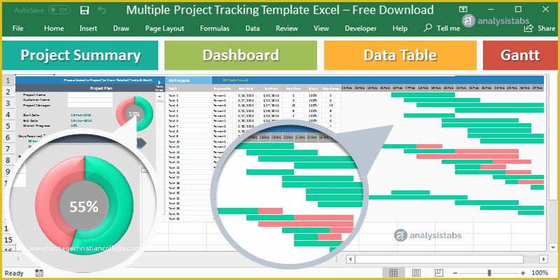 Free Project Tracking Template Of Multiple Project Tracking Template Excel