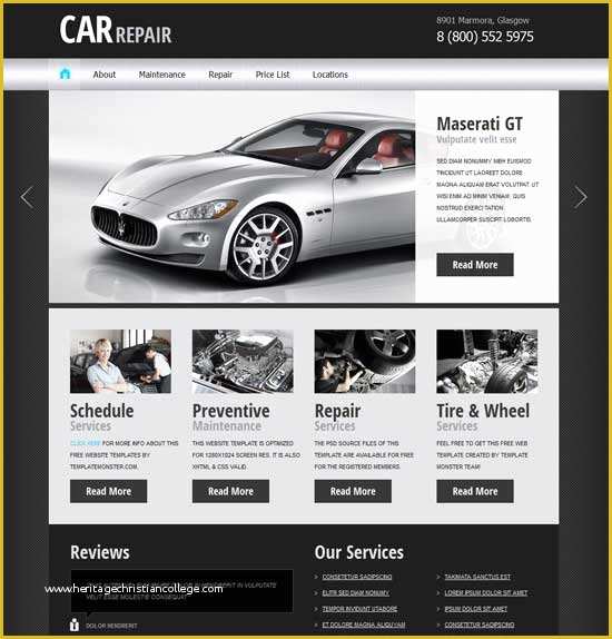 Free Project Website Templates Of 70 Best Car Auto Website Templates Free &amp; Premium