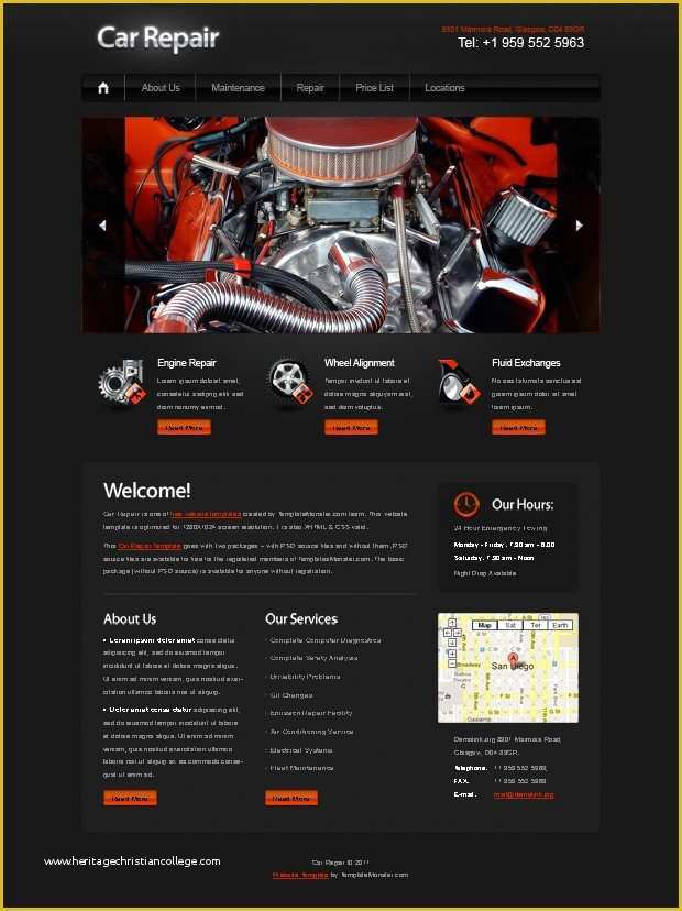 Free Project Website Templates Of Free Website Template with Jquery Slider for Car Project