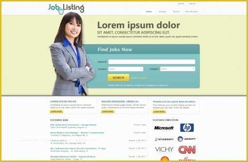 Free Project Website Templates Of Job Website Templates Free Job Portal Templates