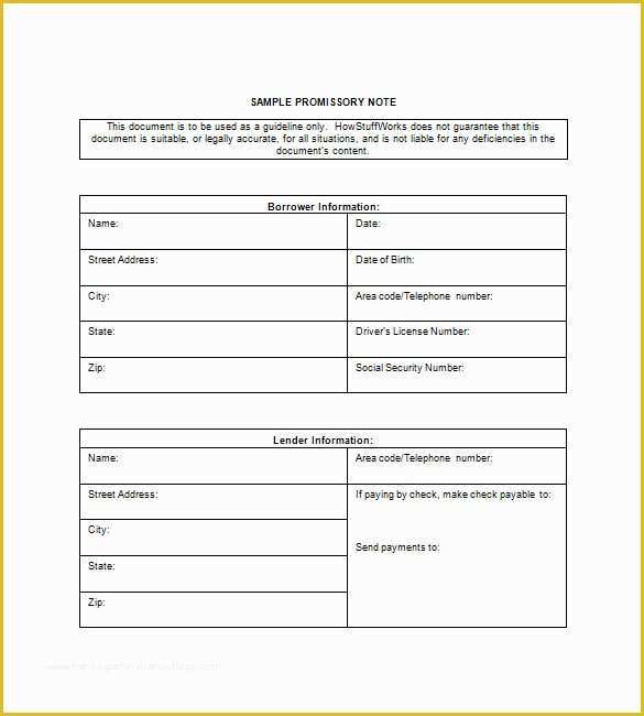Free Promissory Note Template for A Vehicle Of 24 Of Promissory Note Template for Car