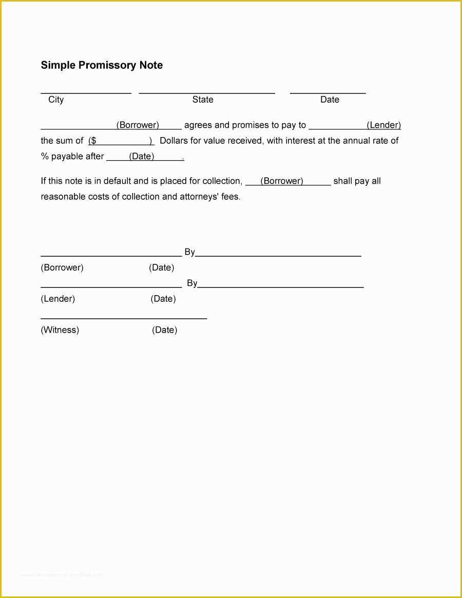 Free Promissory Note Template for A Vehicle Of 45 Free Promissory Note Templates &amp; forms [word &amp; Pdf]