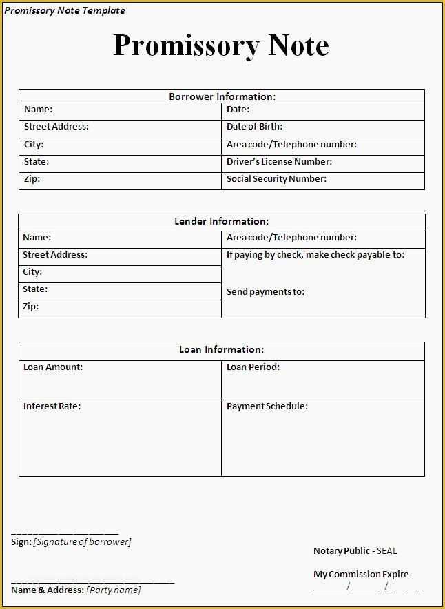 Free Promissory Note Template for A Vehicle Of Printable Sample Promissory Note form form …