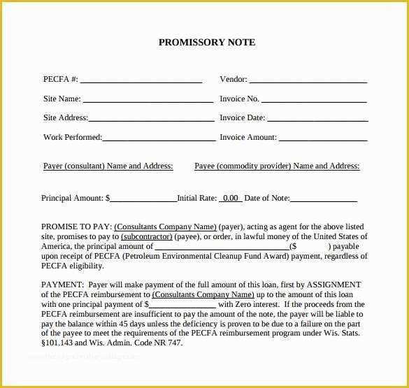 Free Promissory Note Template for A Vehicle Of Promissory Note 26 Download Free Documents In Pdf Word