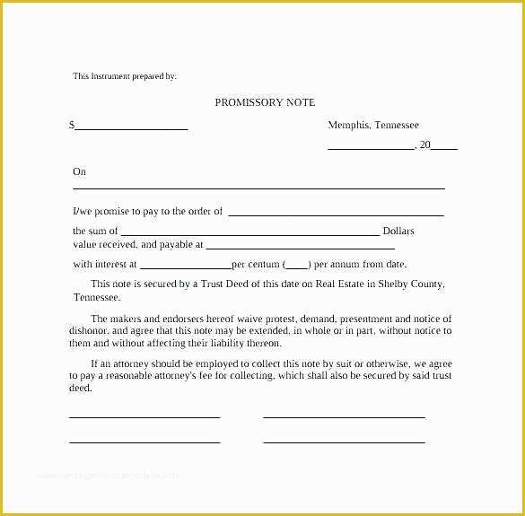 Free Promissory Note Template for A Vehicle Of Vehicle Promissory Note Template Auto Promissory Note