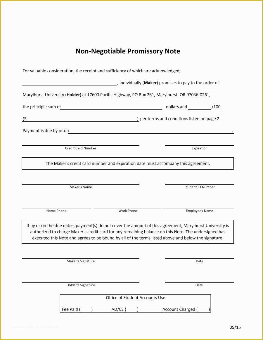 Free Promissory Note Template for Personal Loan Of 45 Free Promissory Note Templates & forms [word & Pdf]