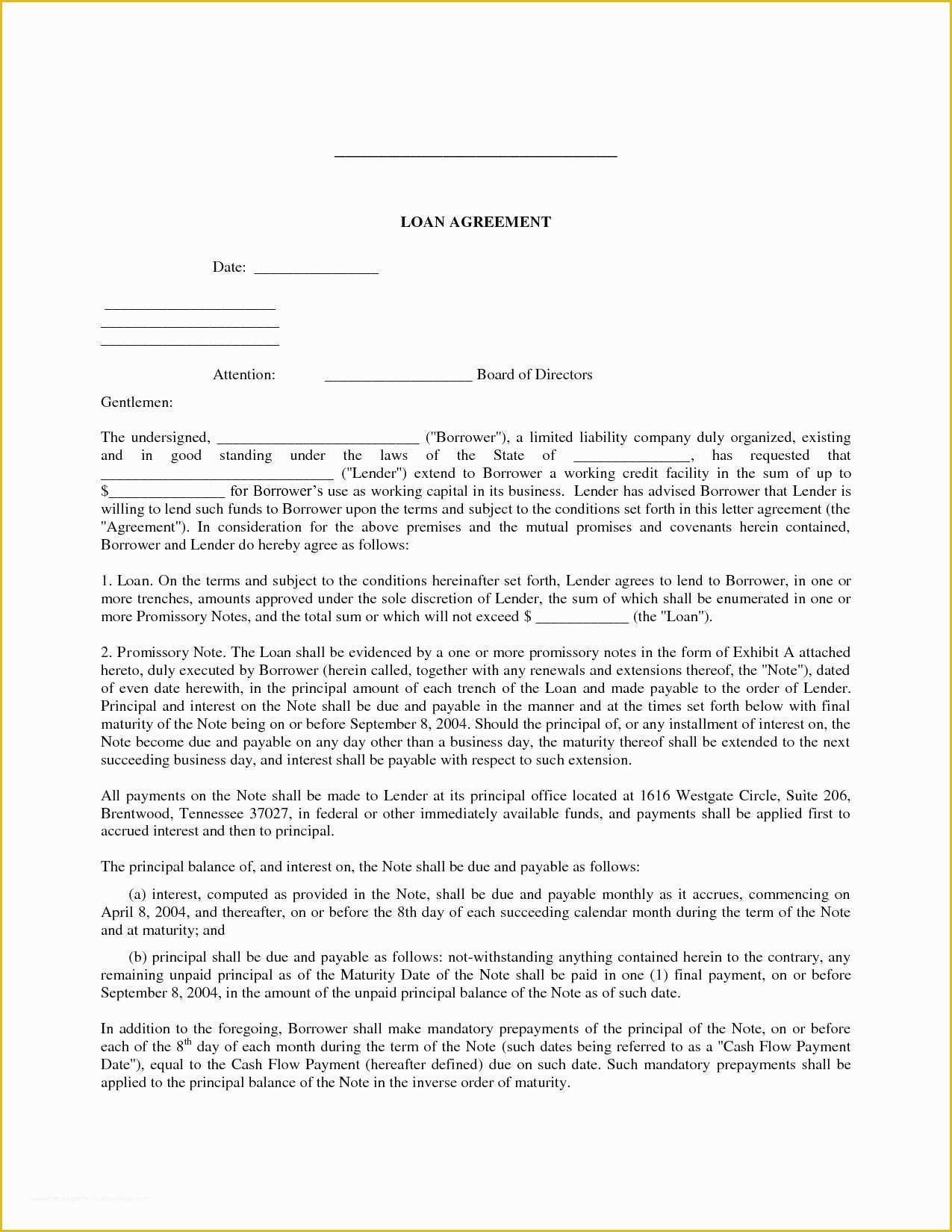 Free Promissory Note Template for Personal Loan Of Awesome Free Promissory Note or Personal Loan Agreement