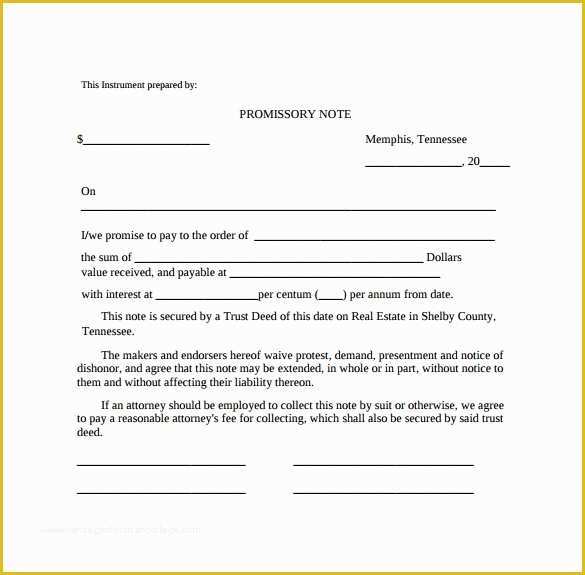 Free Promissory Note Template for Personal Loan Of Promissory Note 26 Download Free Documents In Pdf Word