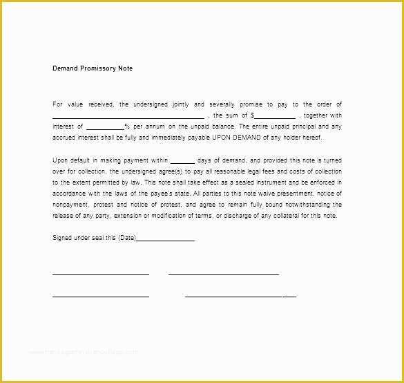  Free Promissory Note Template Georgia Of Promissory Agreement Template 