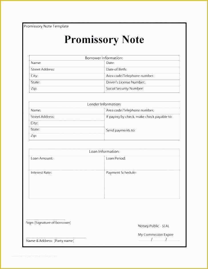 Free Promissory Note Template Georgia Of Promissory Template Blank Promissory Note Template