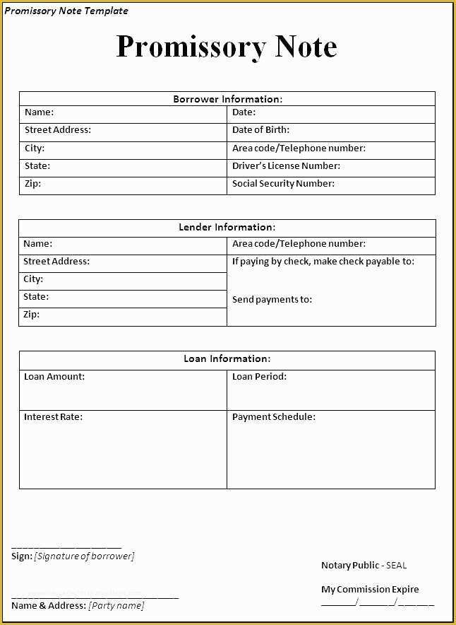 Free Promissory Note Template Georgia Of Simple Promissory Note Template Fillable for Resume Google