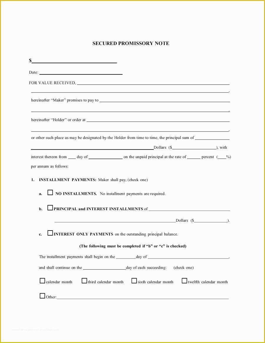 Free Promissory Note Template Of 45 Free Promissory Note Templates & forms [word & Pdf]