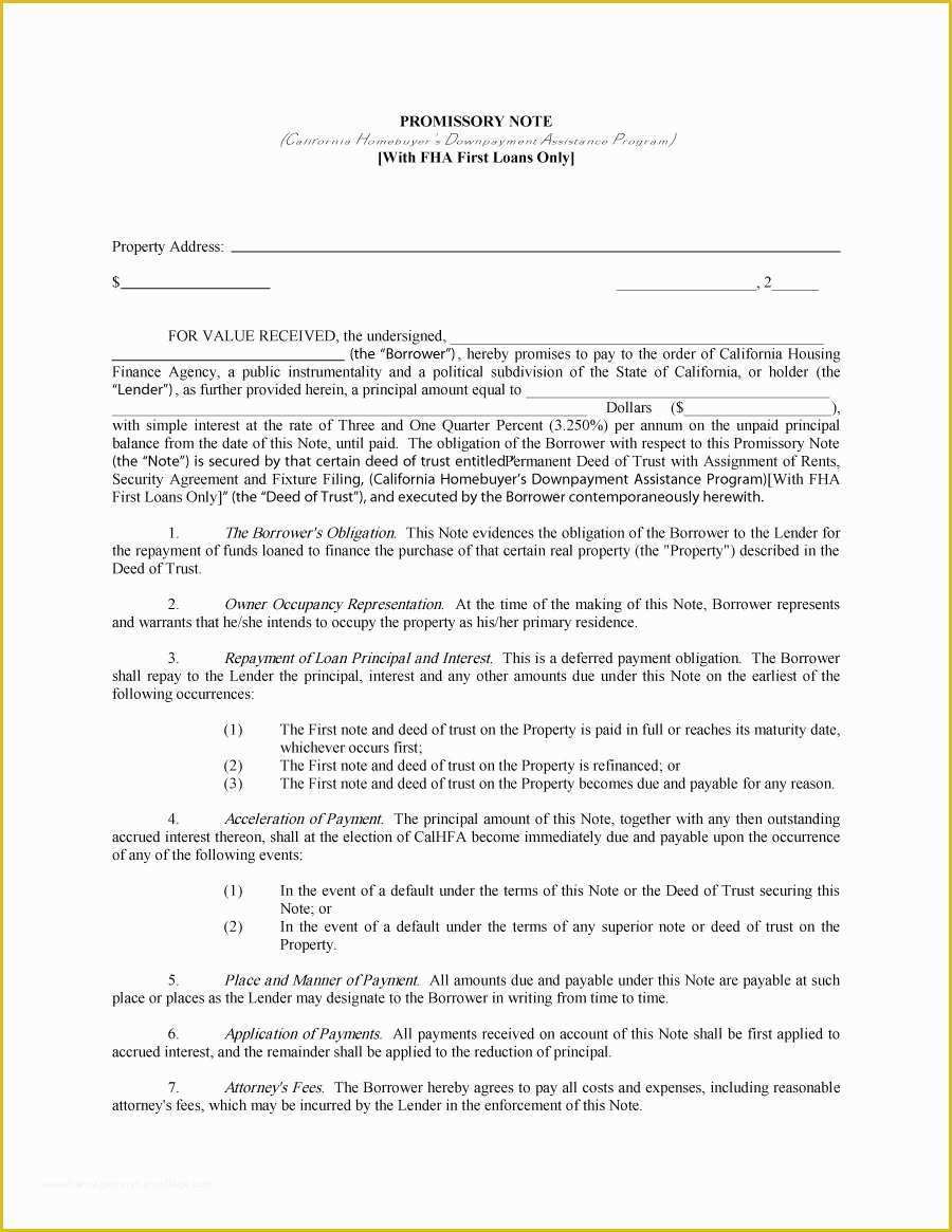 Free Promissory Note Template Of 45 Free Promissory Note Templates & forms [word & Pdf