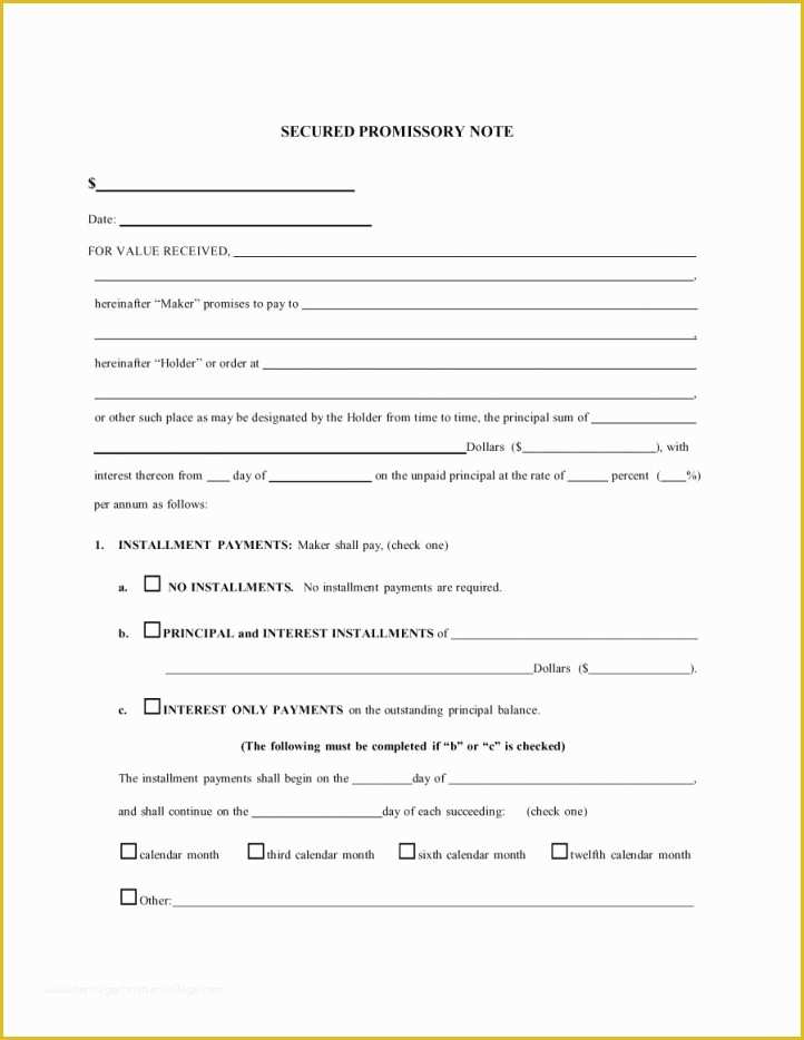 Free Promissory Note Template Of Free Promissory Note Template