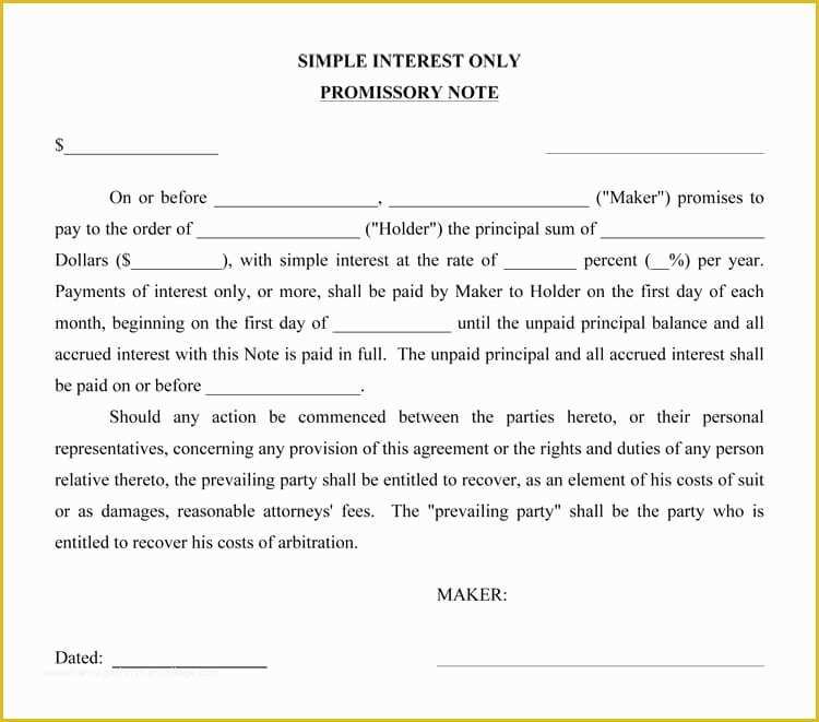 Free Promissory Note Template Of Writing A Promissory Note 38 Templates & formats