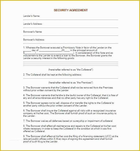 Free Promissory Note with Collateral Template Of Promissory Note Template – 27 Free Word Pdf format