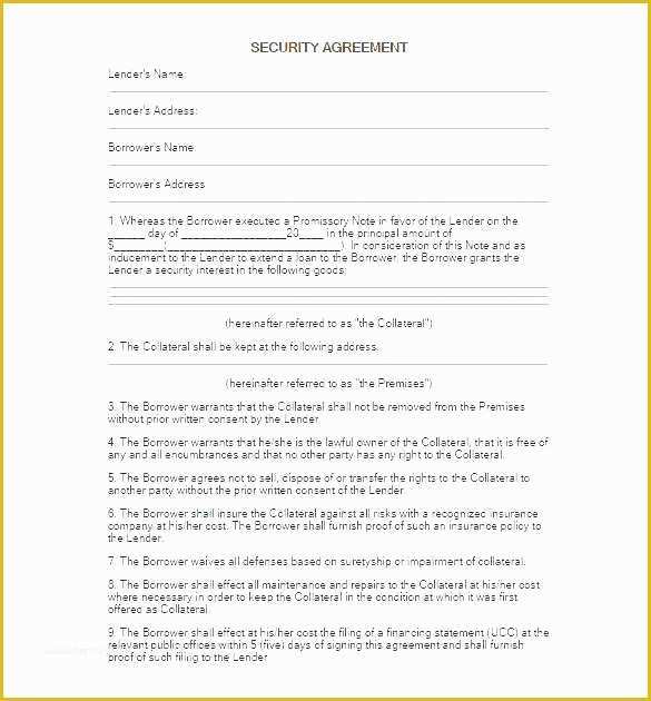 Free Promissory Note with Collateral Template Of Promissory Note Templates Doc Free Premium Editable