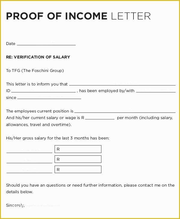 Free Proof Of Income Letter Template Of Proof In E Letters Doc Free Premium Templates