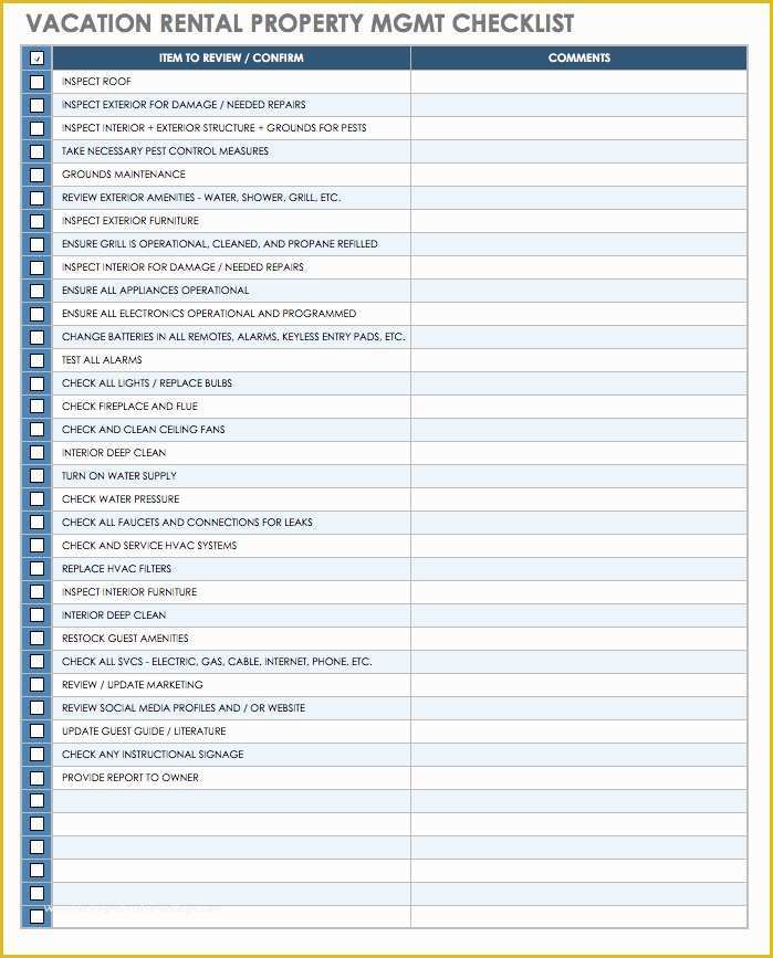 Free Property Inspection Checklist Templates Of 18 Free Property Management Templates