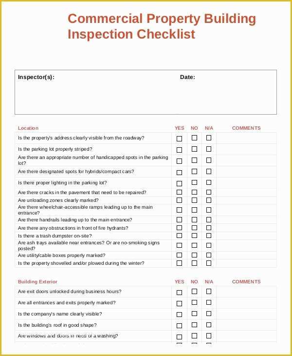 Free Property Inspection Checklist Templates Of 41 Checklist Templates