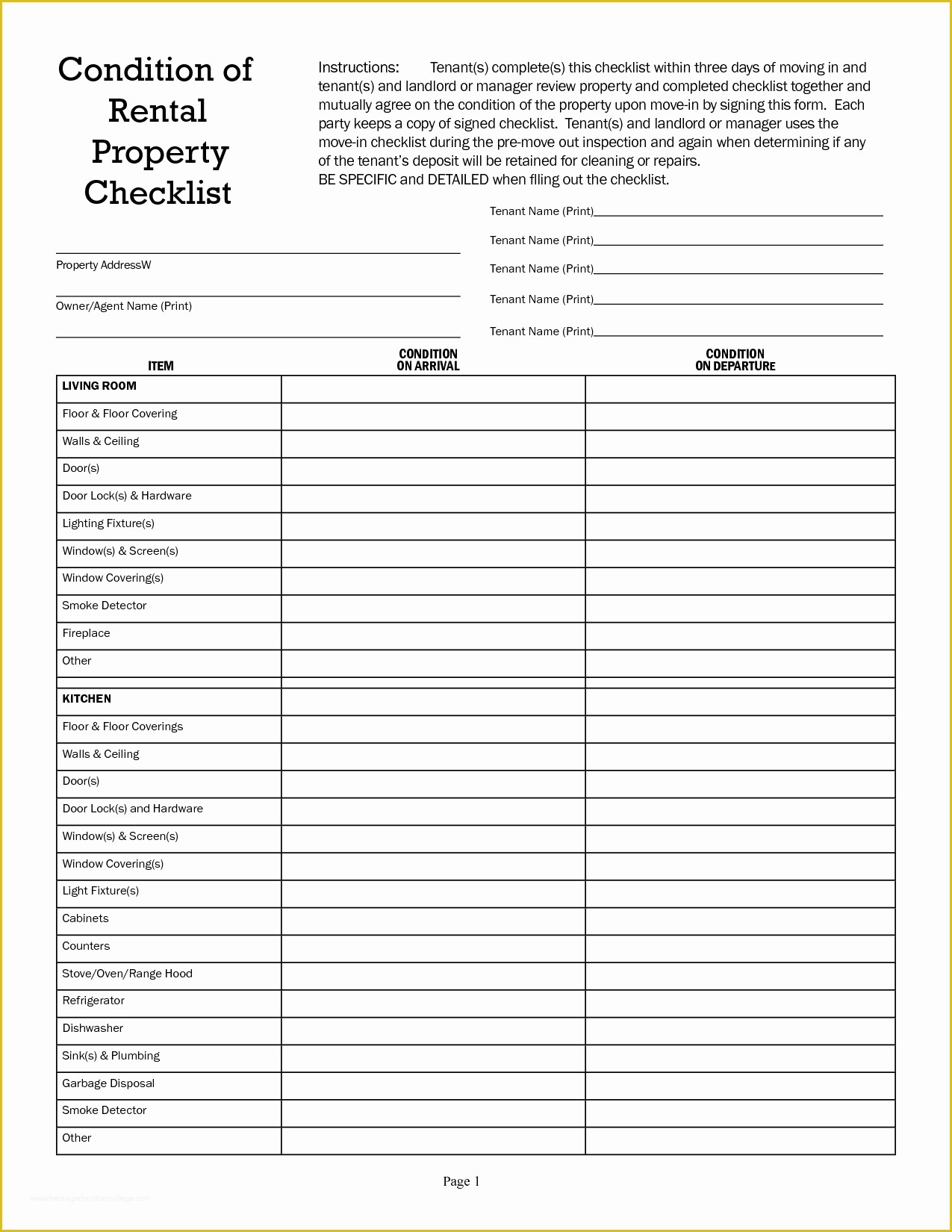 Free Property Inspection Checklist Templates Of Checklist Home Inspection Checklist Template