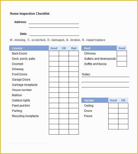 Free Property Inspection Checklist Templates Of Free Excel Template – 27 Free Excel Documents Download