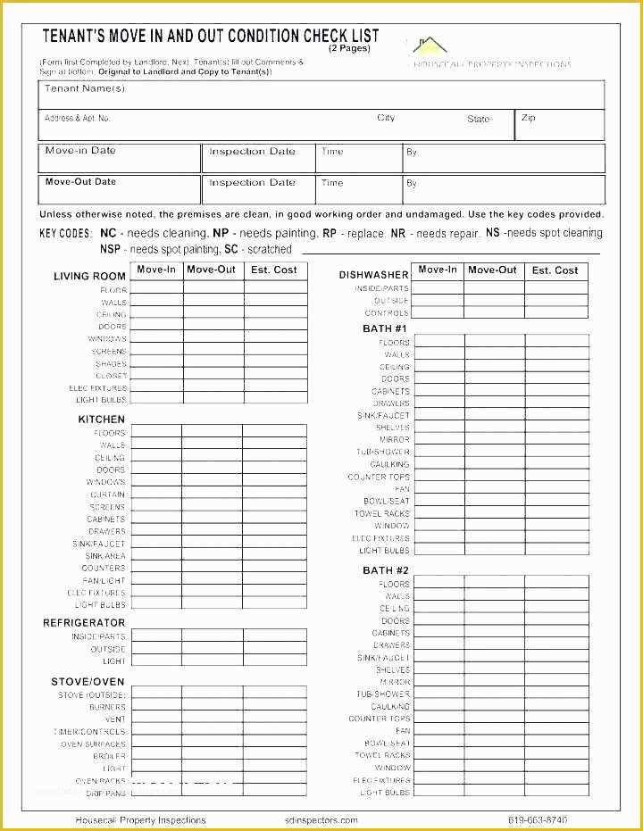 Free Property Inspection Checklist Templates Of Home Inspection Checklist Template Free