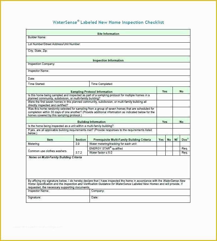 Free Property Inspection Checklist Templates Of Home Inspection Checklist Template – Inntegra