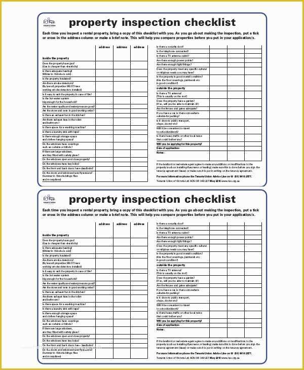 Free Property Inspection Checklist Templates Of House Inspection Checklist 14 Pdf Word Download