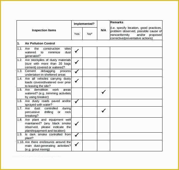 Free Property Inspection Checklist Templates Of Inspection Checklist Template Property Inspection