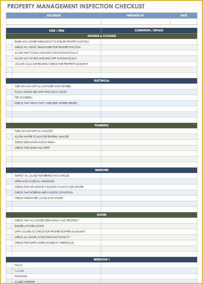 Free Property Management Maintenance Checklist Template Of 18 Free Property Management Templates