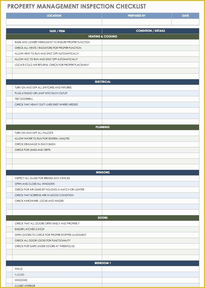 Free Property Management Maintenance Checklist Template Of 18 Free Property Management Templates