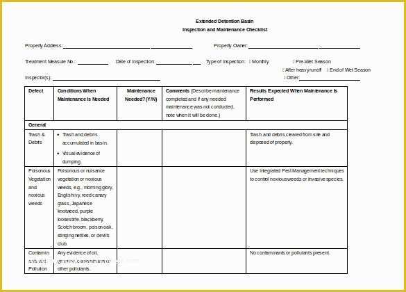 Free Property Management Maintenance Checklist Template Of 27 Maintenance Checklist Templates Pdf Doc