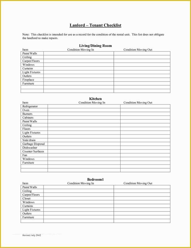 Free Property Management Maintenance Checklist Template Of Landlord – Tenant Rental Checklist