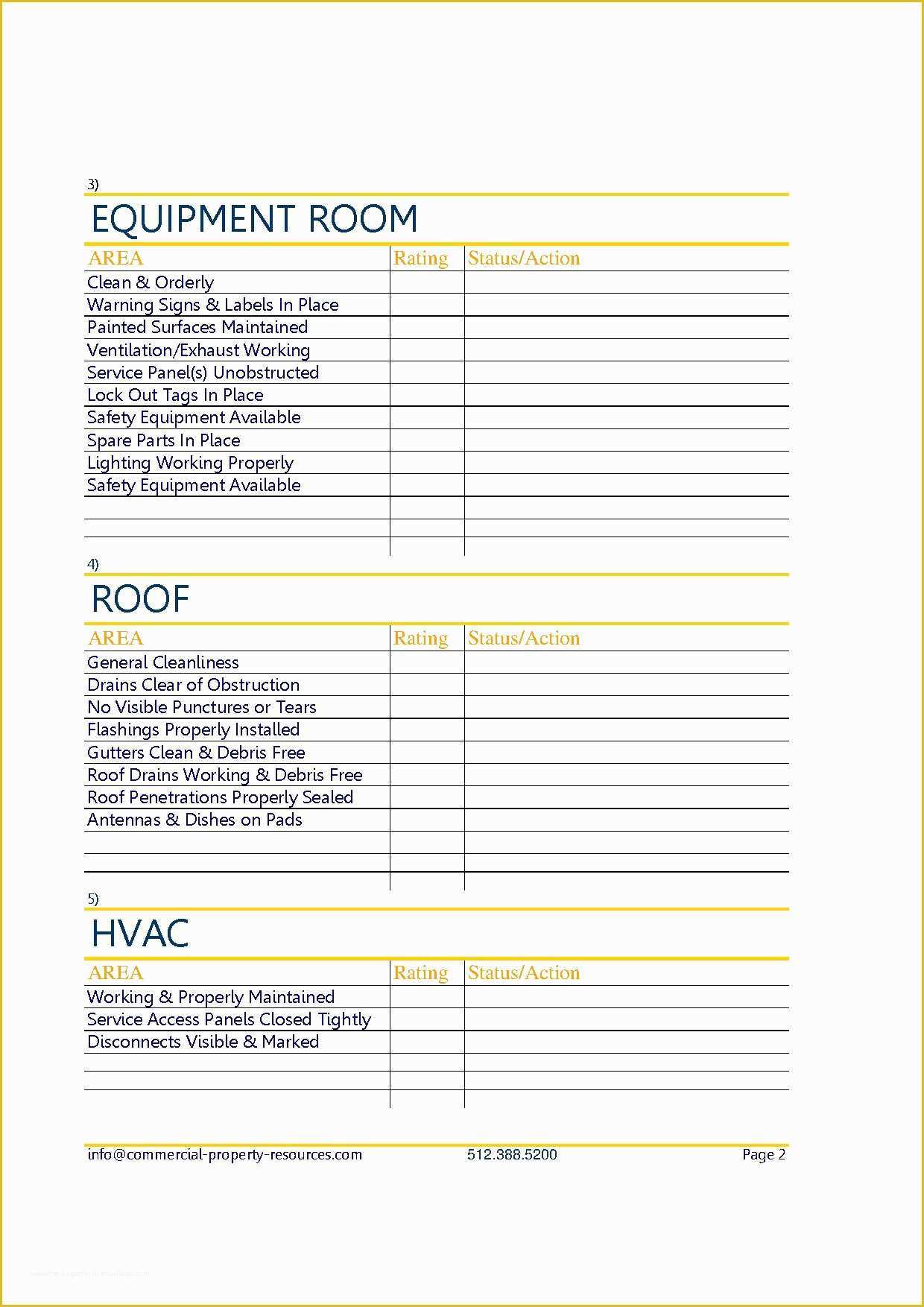 Free Property Management Maintenance Checklist Template Of Maintenance Checklists Mercial Property Resources