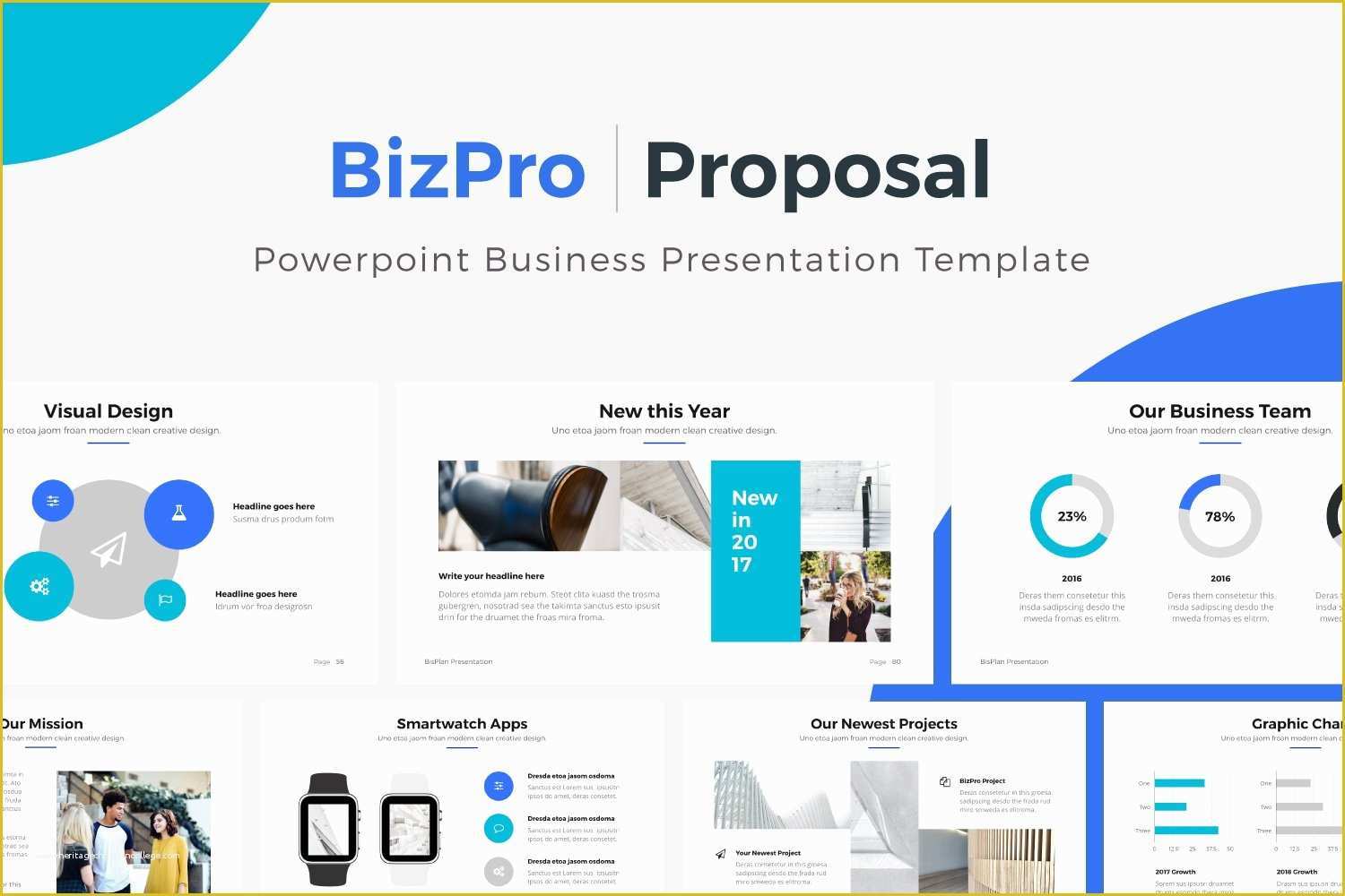 Free Proposal Presentation Template Of Bizpro Powerpoint Business Template Presentation