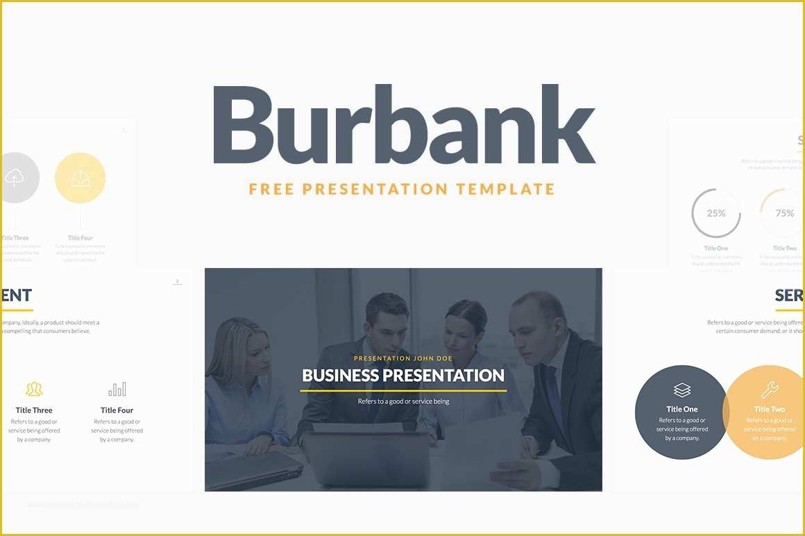 Free Proposal Presentation Template Of Burbank Free Business Proposal Presentation Template On