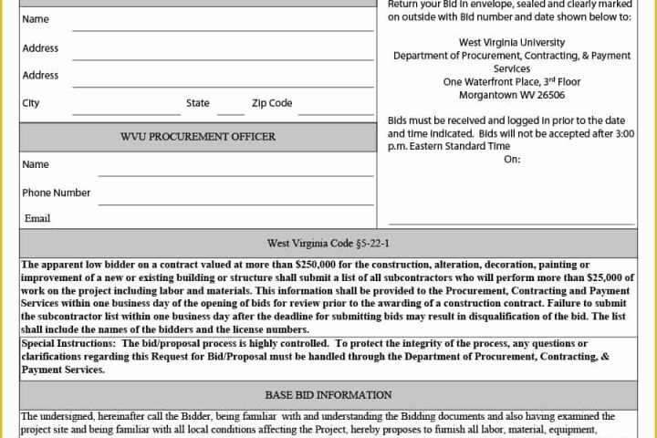 Free Proposal Template for Construction Of 31 Construction Proposal Template &amp; Construction Bid forms