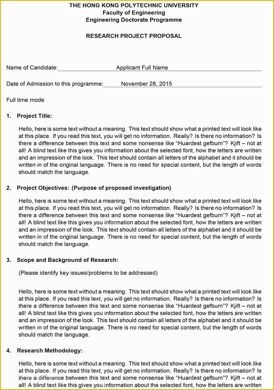 Free Proposal Template Of Choose From 40 Research Proposal Templates & Examples 100