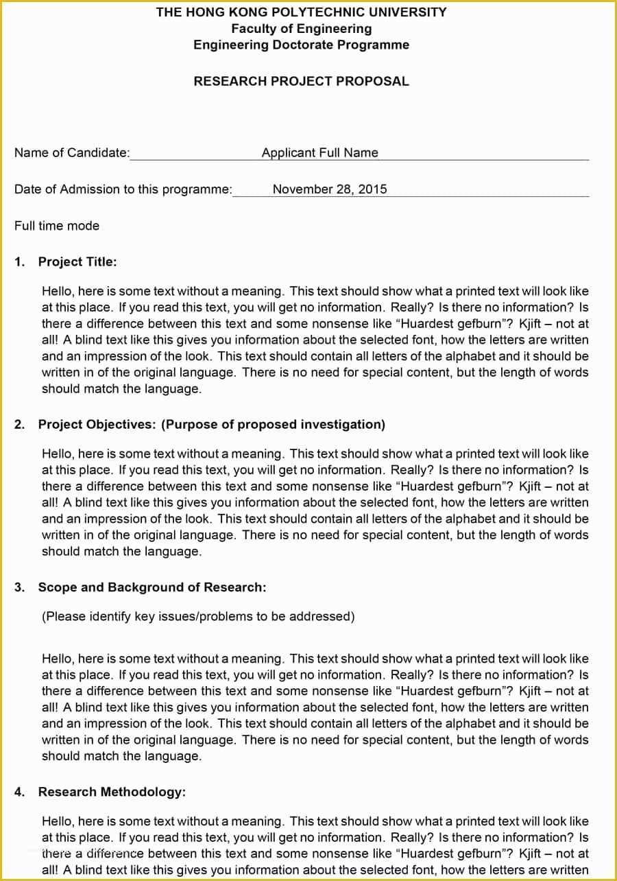 Free Proposal Template Of Choose From 40 Research Proposal Templates &amp; Examples 100