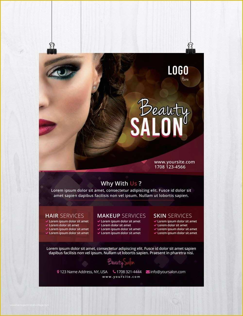 Free Psd Business Flyer Templates Of Beauty Salon is A Free Psd Flyer Template to Download