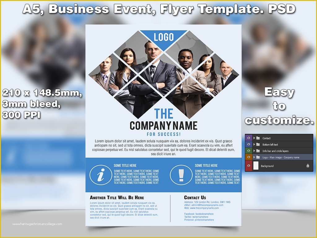 Free Psd Business Flyer Templates Of Business event Flyer Template A5 Psd by Studio81gfx On