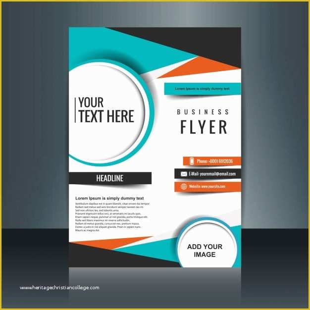 Free Psd Business Flyer Templates Of Business Flyer Template with Geometric Shapes Vector