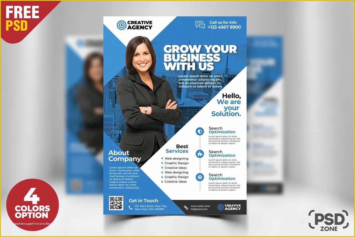 Free Psd Business Flyer Templates Of Corporate Business Flyer Free Psd Set Psd Zone